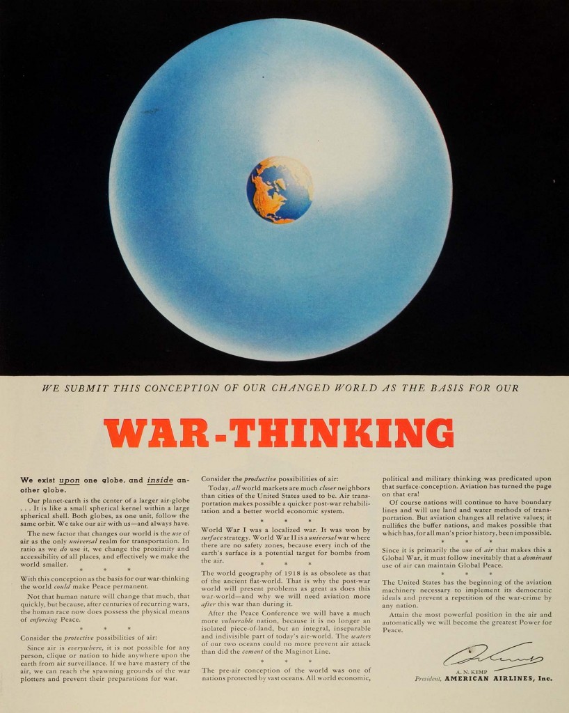 American Airlines, Inc., "War-Thinking," 1943.